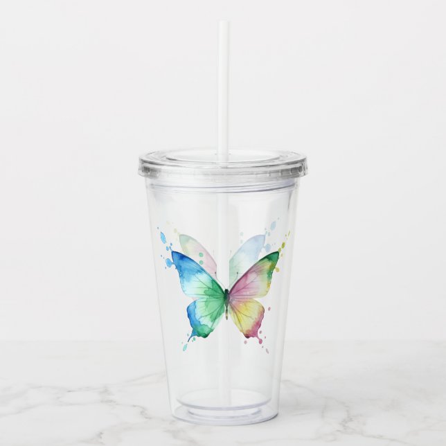 Verre En Acrylique Papillon (Devant)