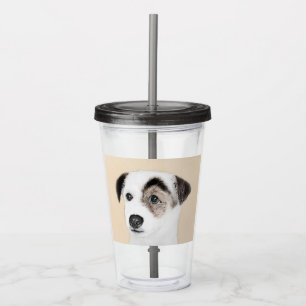 Verre En Acrylique Parson Jack Russell Terrier Peinture - Chien Art