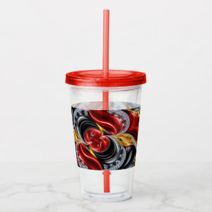 Verre En Acrylique Paruline acrylique avec design de couleurs alleman