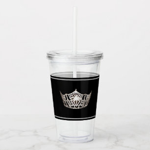 Verre En Acrylique Paruline acrylique Miss America Argent Crown