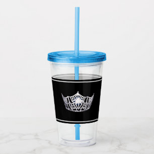 Verre En Acrylique Paruline acrylique Miss America Argent Crown