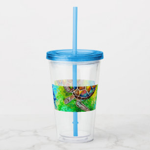 Verre En Acrylique Paruline acrylique tortue