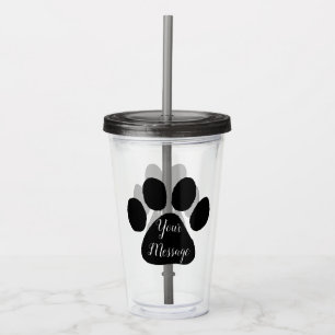 Verre En Acrylique Paruline - Empreintes de pattes chiots
