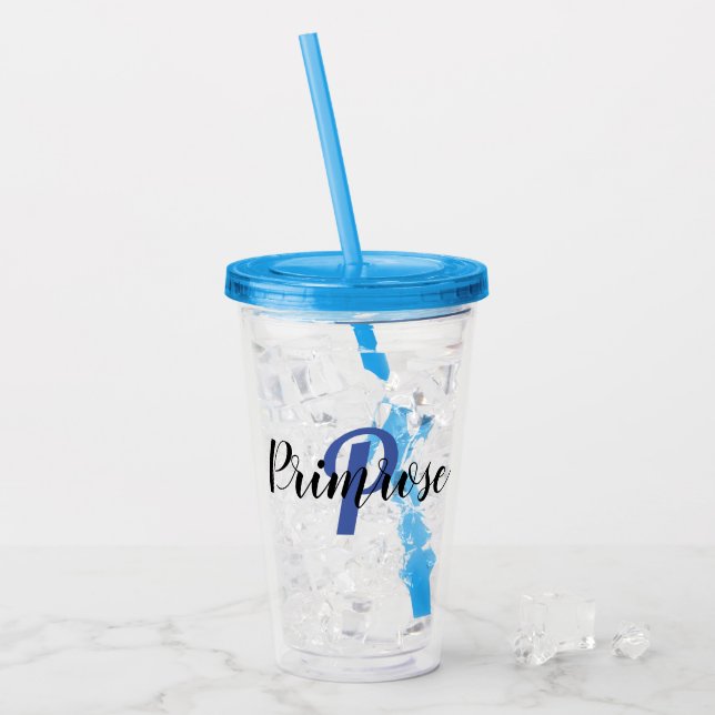 Verre En Acrylique Paruline En Plastique Personnalisée Avec Lid Et Pa (Devant glace)