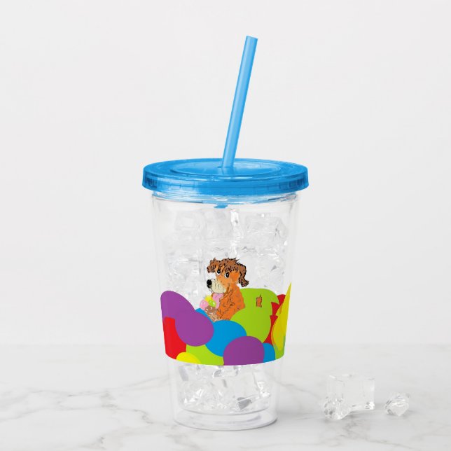 Verre En Acrylique Paruline : Heure de la fête (Dos glace)