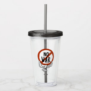 Verre En Acrylique Pas de guerre avec la colombe