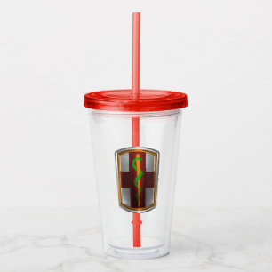 Verre En Acrylique Patchs encadré d'argent de la 1ère Brigade Médical