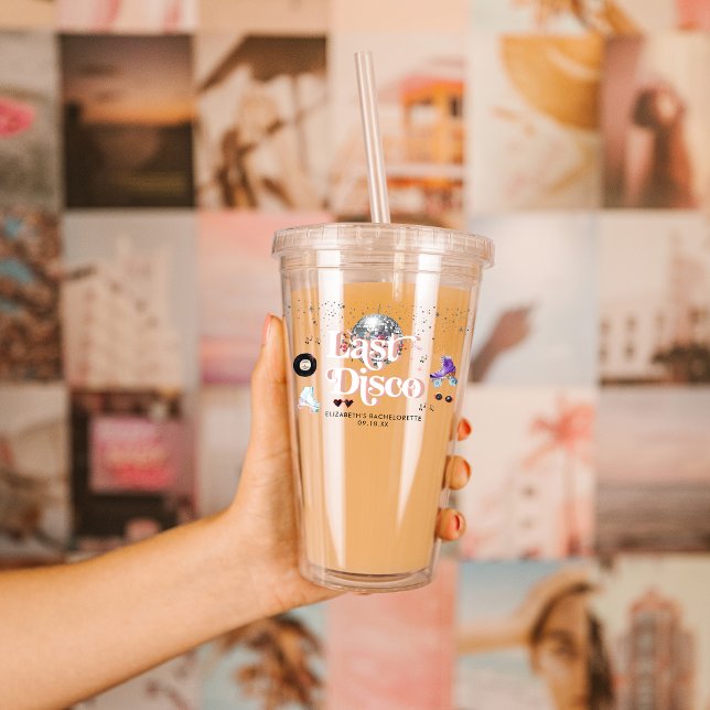 Verre En Acrylique Patinage à rouleaux rétro Disco | Bachelorette (Créateur téléchargé)