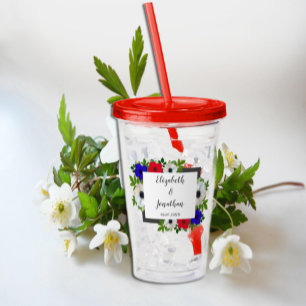 Verre En Acrylique Patriotique Panda Anemone Mariage