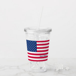Verre En Acrylique Patriotique personnalisé par américain de