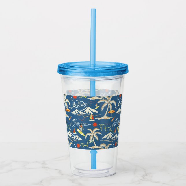 Verre En Acrylique Patters tropicaux (Devant)