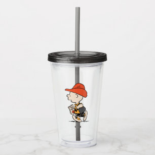 Verre En Acrylique Peanuts Charlie Brown Cowboy Halloween