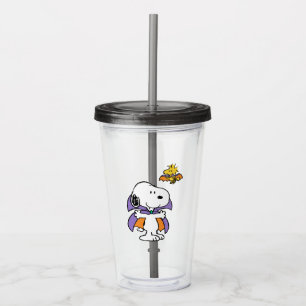 Verre En Acrylique Peanuts Snoopy Woodstock Vampire Halloween