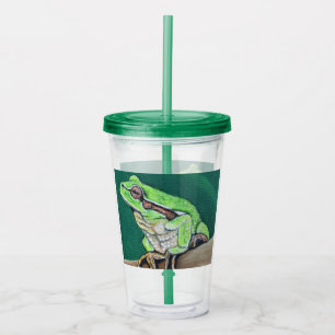 Verre En Acrylique Peinture à la grenouille