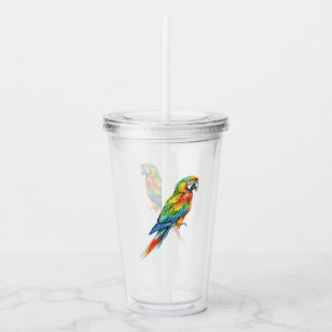Verre En Acrylique Perroquet
