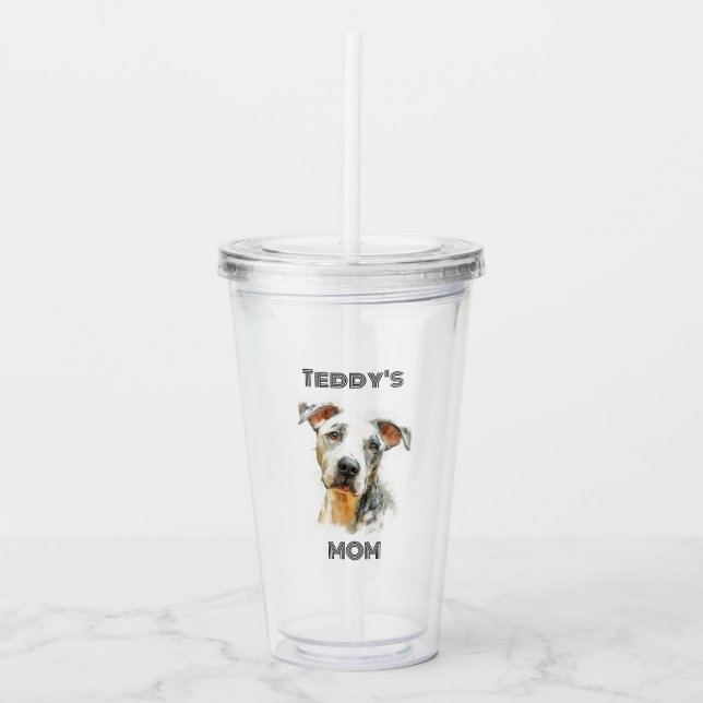 Verre En Acrylique Personalized Dog Mom Photo Acrylic Tumbler  (Devant)