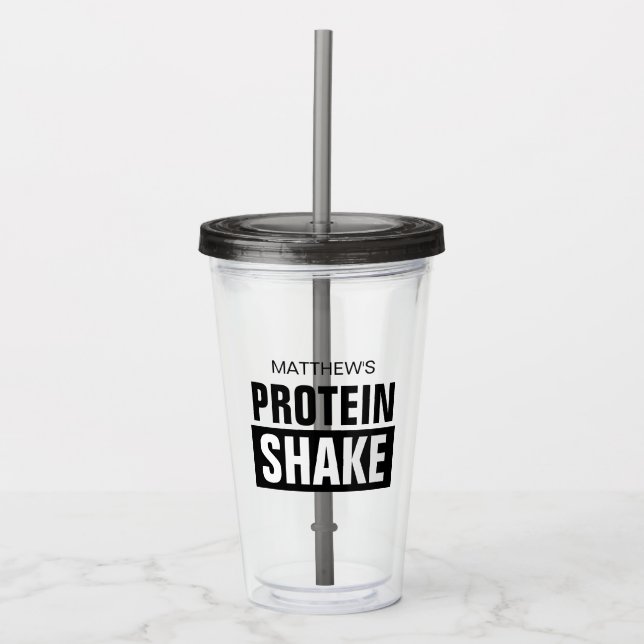Verre En Acrylique Personalized protein shake Acrylic Tumbler cup (Devant)