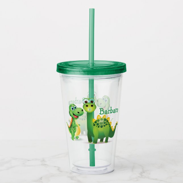Verre En Acrylique Personnaliser Dino Acrylique Tumbler (Devant)