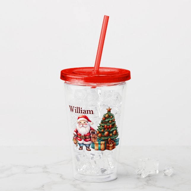 Verre En Acrylique Personnaliser Enfants Noël (Dos glace)