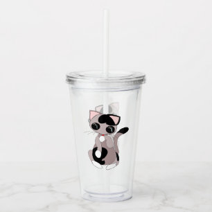 Verre En Acrylique Petit Cat Poussette Acrylique