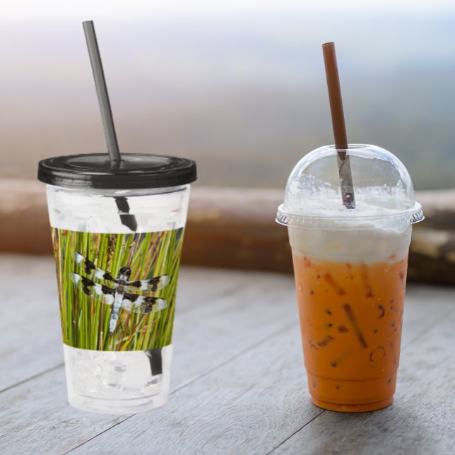 Verre En Acrylique Photo de libellule d'écrémage blanc commun (In Situ)