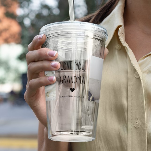 Verre En Acrylique Photo de Love You Grandma Meilleur poison (Créateur téléchargé)