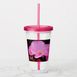 Verre En Acrylique Photo d'Elegant Hot Pink Flower