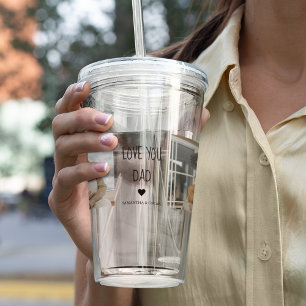 Verre En Acrylique Photo & Love You Dad Cadeau
