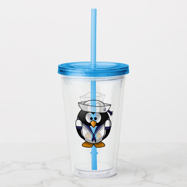 Verre En Acrylique Pingouin (Devant)