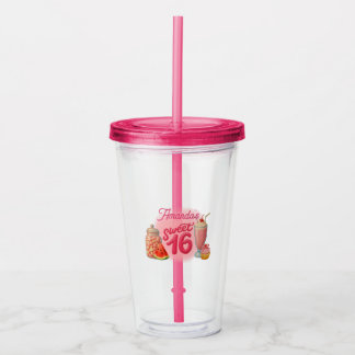 Verre En Acrylique Pink Sweet Sixteen Drinking Glass