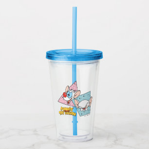 Verre En Acrylique Pinky et le cerveau Graphiques de caractères rét