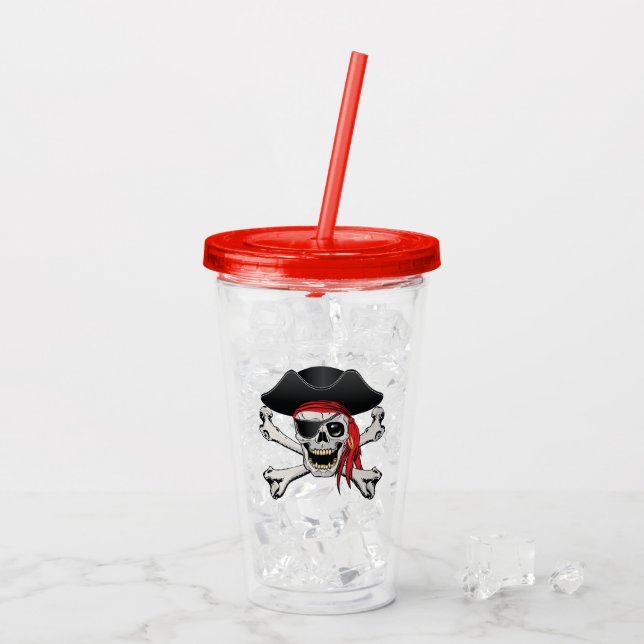 Verre En Acrylique Pirate (Dos glace)