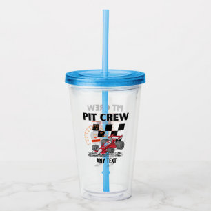 Verre En Acrylique Pit Crew Anniversaire Fête Thème Race Cars