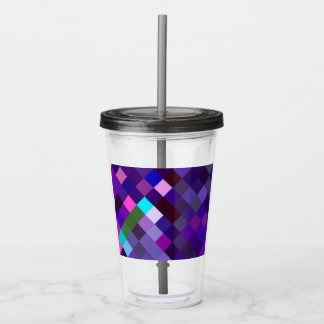 Verre En Acrylique Pixelated Pattern - Purple