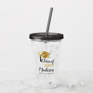 Verre En Acrylique Plafond de diplôme - Tassel Classe d'or noir Année