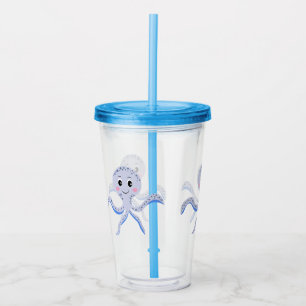 Verre En Acrylique Poulpe sous le motif pour enfants de la mer