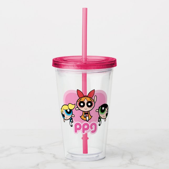 Verre En Acrylique Powerpuff Girls Team Awesome (Devant)