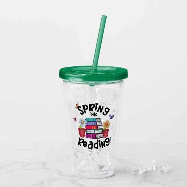 Verre En Acrylique Printemps En Lecture (Dos glace)