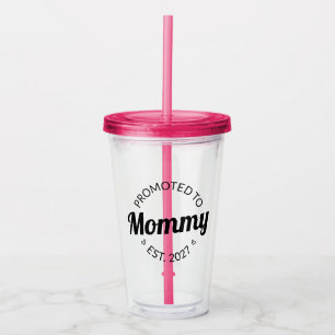 Verre En Acrylique Promue Maman dès 2027 Annonce de nouvelle maman I