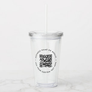 Verre En Acrylique QR Code Moderne Minimaliste Nettoyant Simple Entre