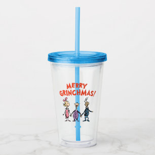 Verre En Acrylique Qui se tient par la main Joyeux Grinchmas