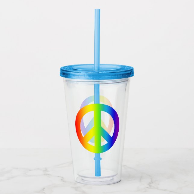 Verre En Acrylique Rainbow Peace (Devant)