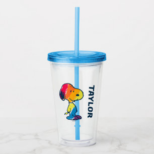 Verre En Acrylique Rainbow Snoopy