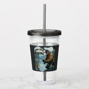 Verre En Acrylique Reel Cool Papa Sports Pêche Voyage