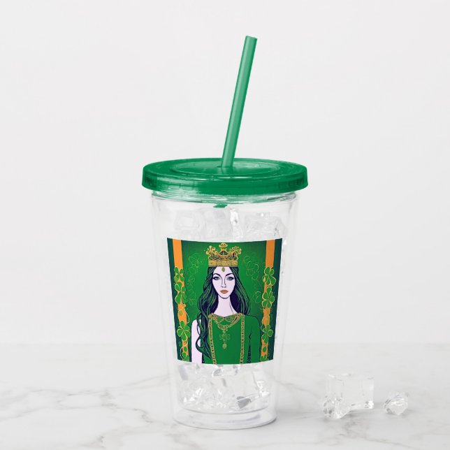 Verre En Acrylique Reine de la Saint Patrick (Dos glace)