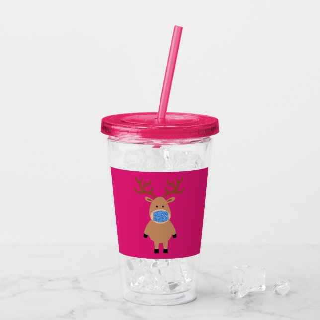 Verre En Acrylique Renard masqué (Dos glace)