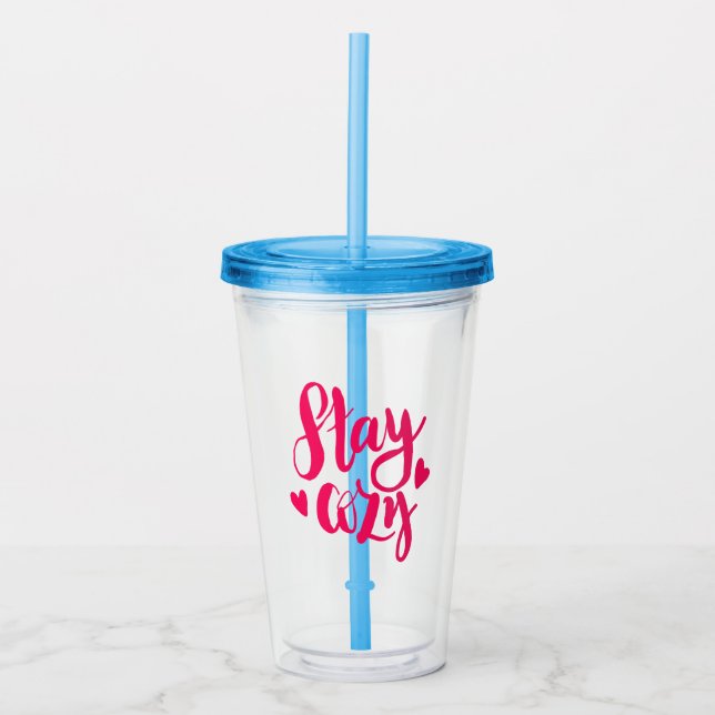 Verre En Acrylique Restez à l'aise (Devant)