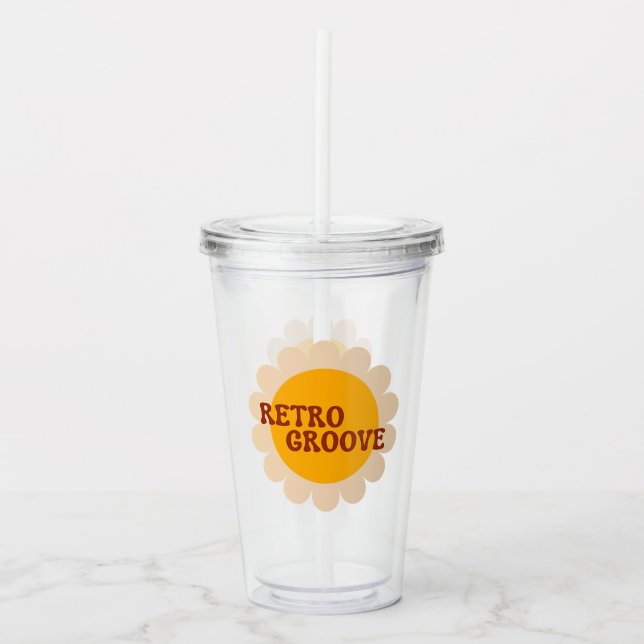 Verre En Acrylique Retro Groove Acrylic Tumbler (Devant)