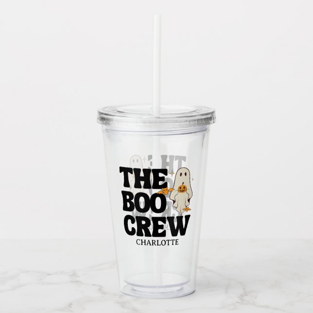 Verre En Acrylique  Retro The Boo Crew Spooky Halloween (Devant)