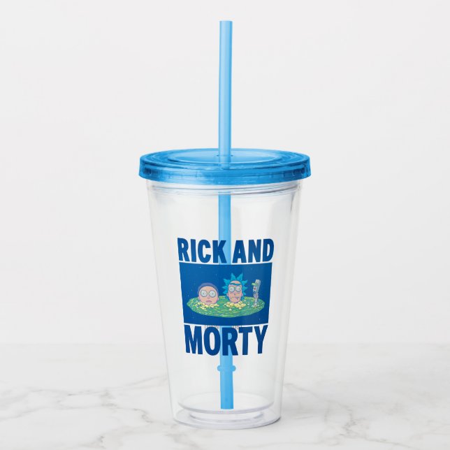 Verre En Acrylique RICK ET MORTY™| Visiter le portail (Devant)